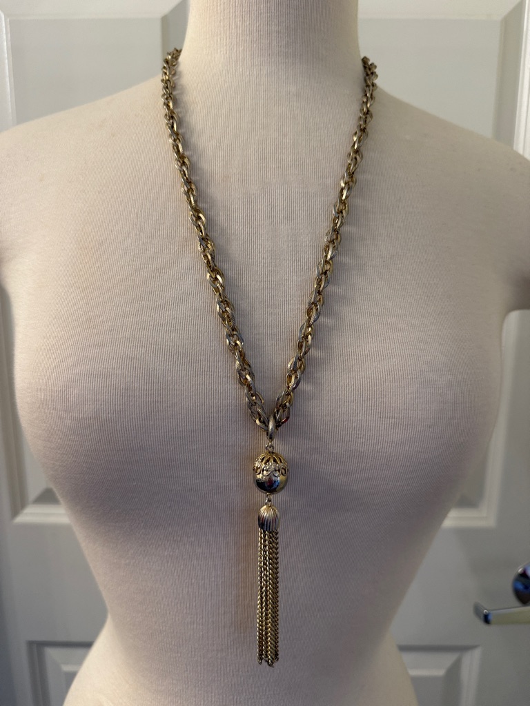 Gold Long Tassel Chain Necklace For Women 15$